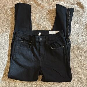 Rag & Bone Justine Crop Lace Up Side Skinny Jean